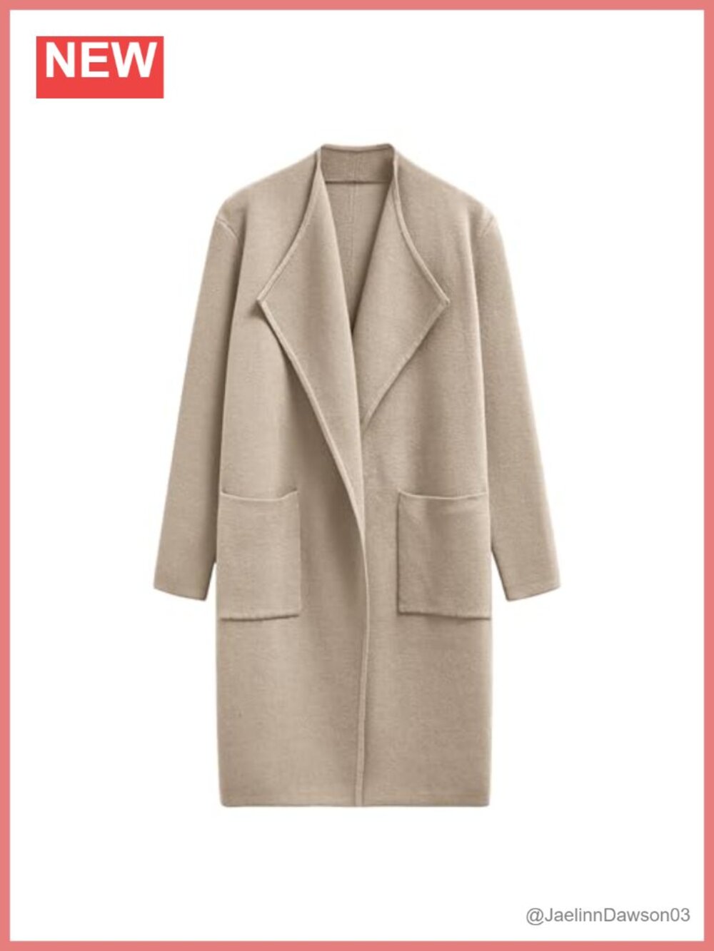 Open Front Knit Long Cardigan Chunky Coatigan Sweater Coat